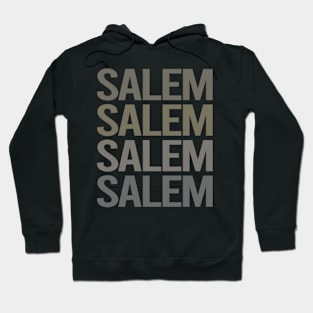 Gray Text Art Salem Hoodie